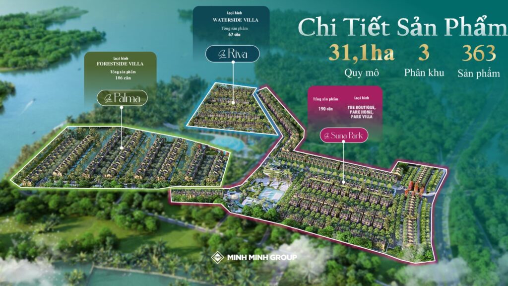 Chi tiết sản phẩm 3 phân khu Casamia rừng dừa