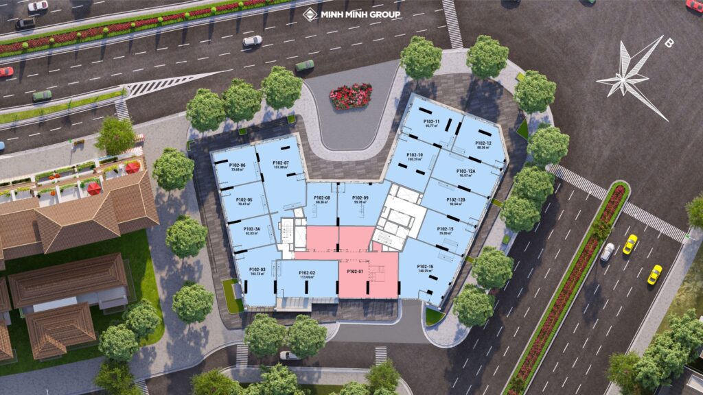 Phối cảnh shophouse khối đế Đà Nẵng Sun Cosmo Residence P1 - T2
