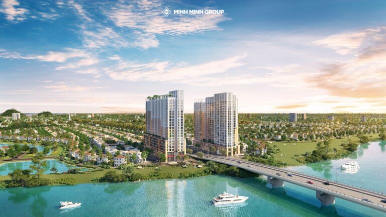 Phối cảnh dự án Spana Tower ngay chân cầu Hòa Xuân