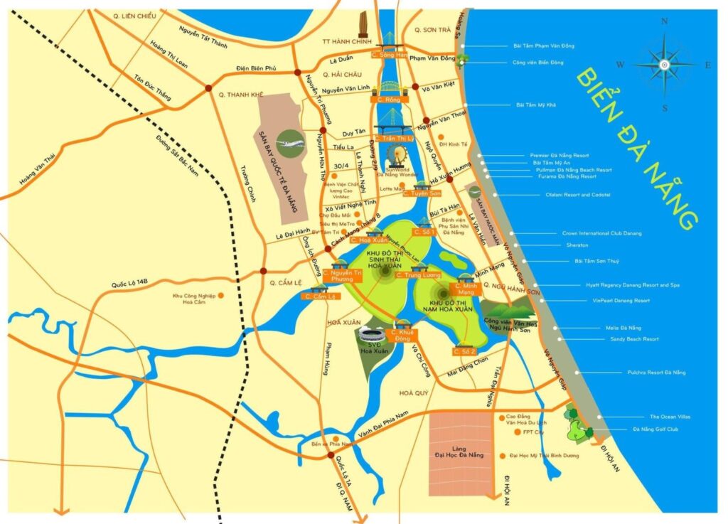 Townhouse Villa ven sông Đà Nẵng sở hữu vị trí vàng thuận lợi